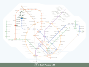 Bukit Panjang LRT - MRT Map