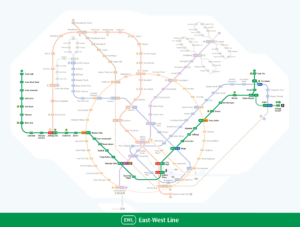 East-West Line Map - MRT Map