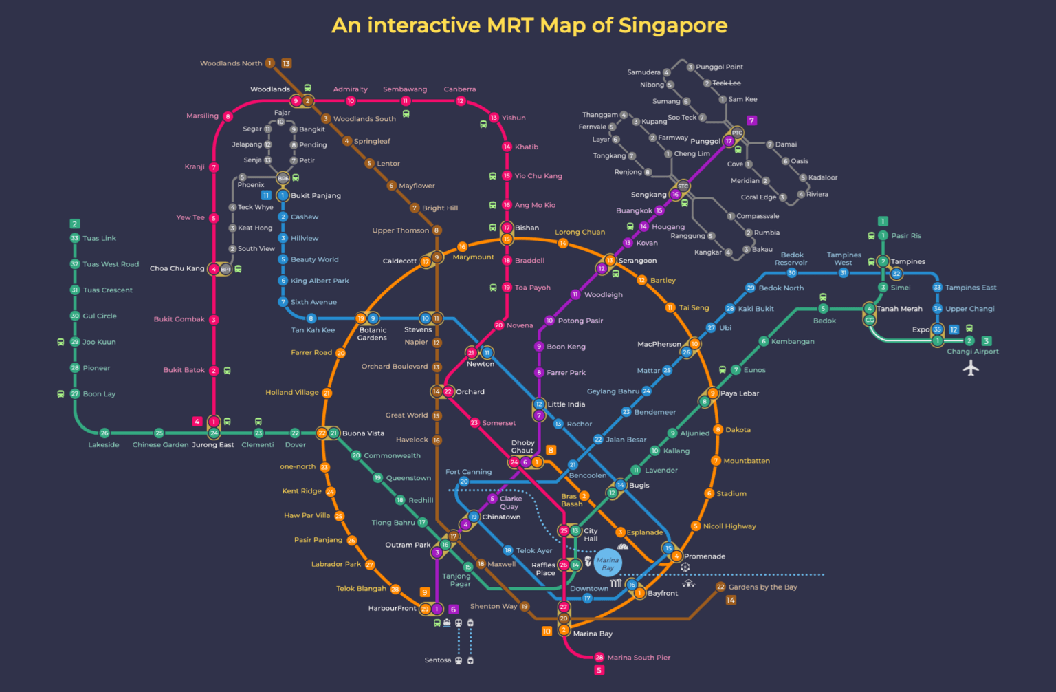 Mrt Map Singapore Sg Line Maps In All Languages