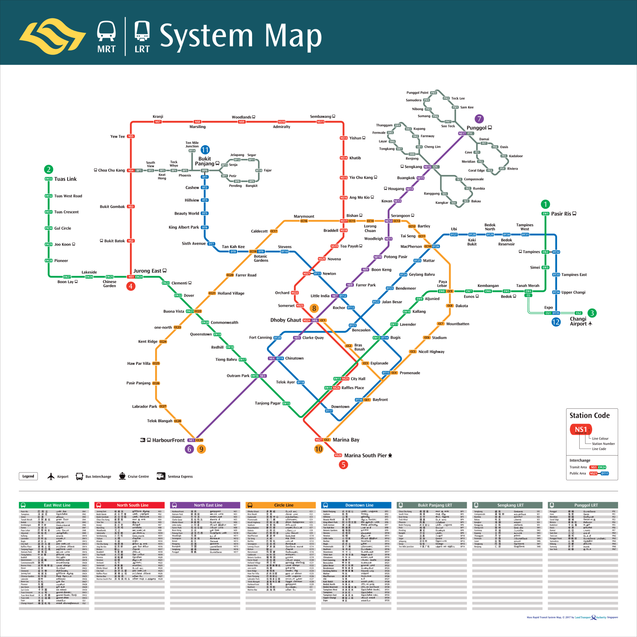 MRT map from 2017