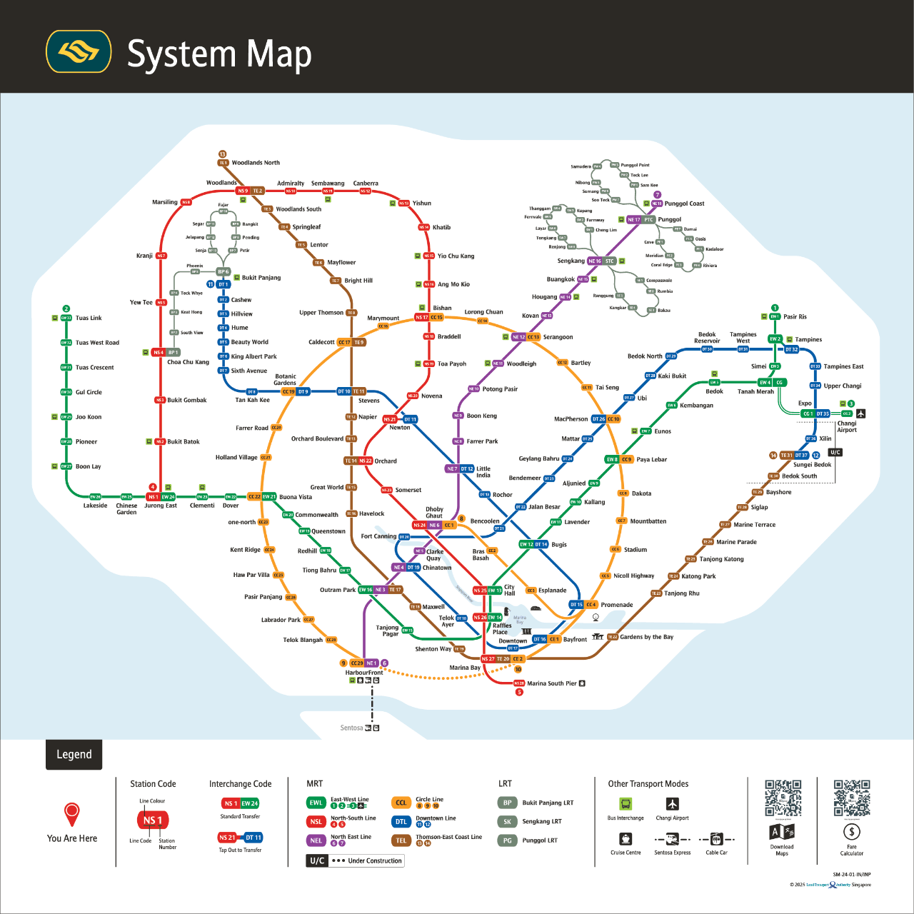 The LTA MRT System Map
