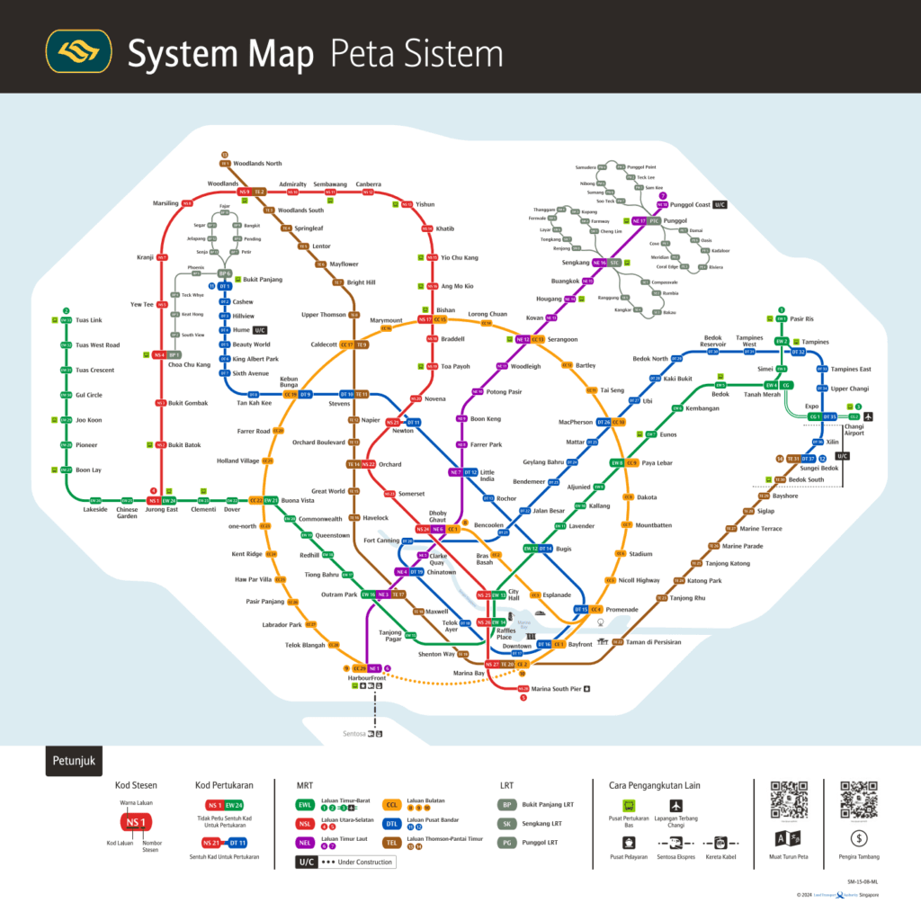 MRT Map in Bahasa melayu