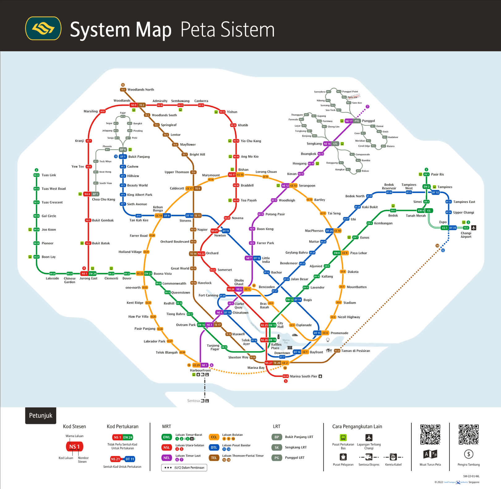 MRT Map in Bahasa melayu