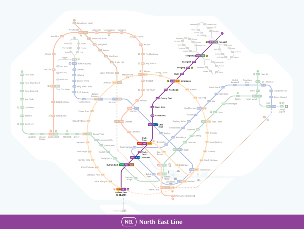 The North East Line of Singapores MRT