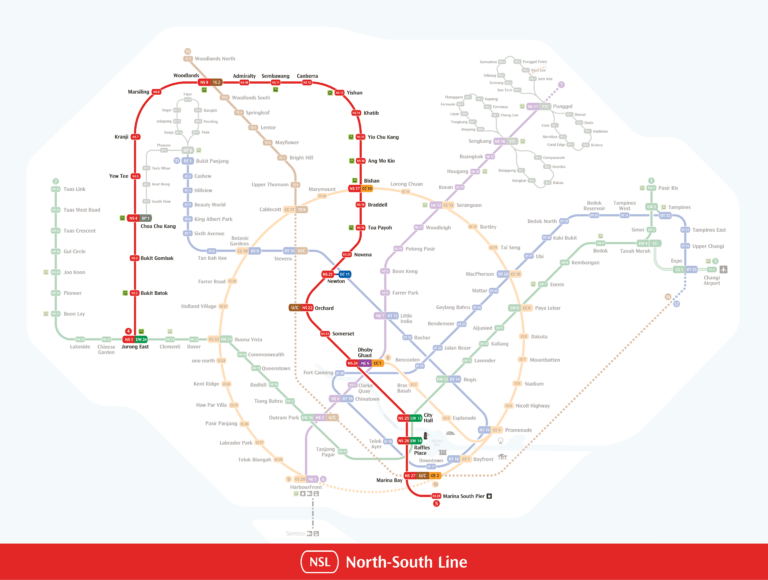 North-South Line Map - MRT Map