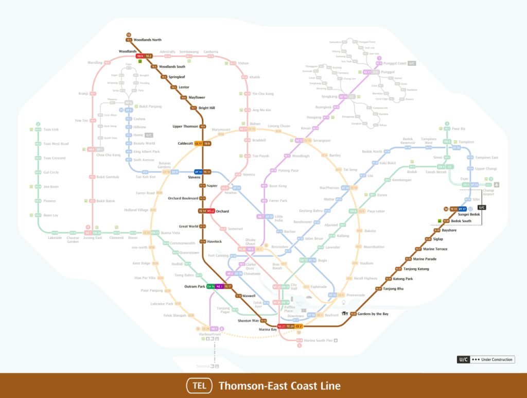 The Thomson-East Coast Line of Singapores MRT